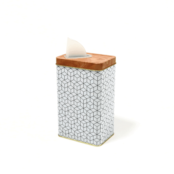 Lata Rectangular Grande Tapa Madera