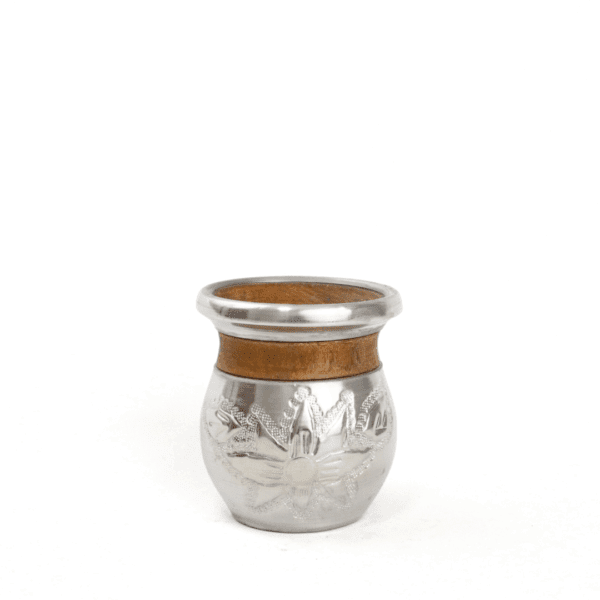 Mate Algarrobo Aluminio ? Sin Pie Cincelado