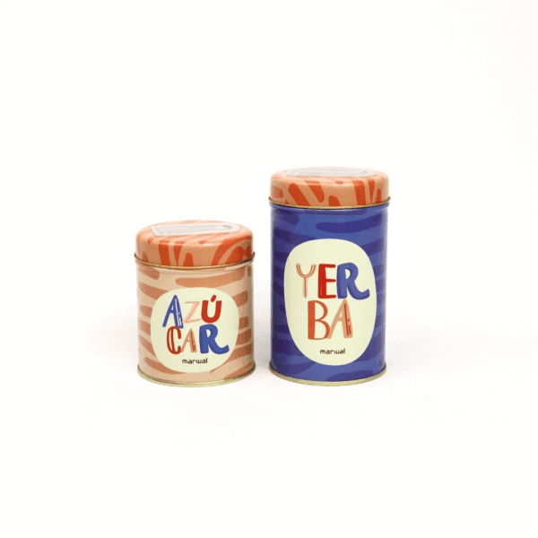 Par de Latas Litografiadas Marwal
