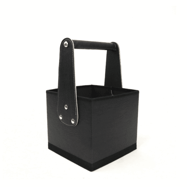 Canasta Cuerina Cubo ? R?GIDA