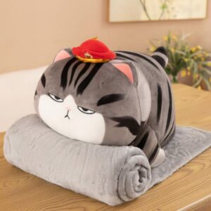 Gato enojado con manta 45cm