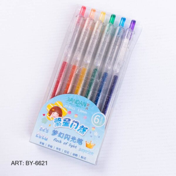 LAPICERA GEL*6 EN CAJA 6 COLORES BY-6621