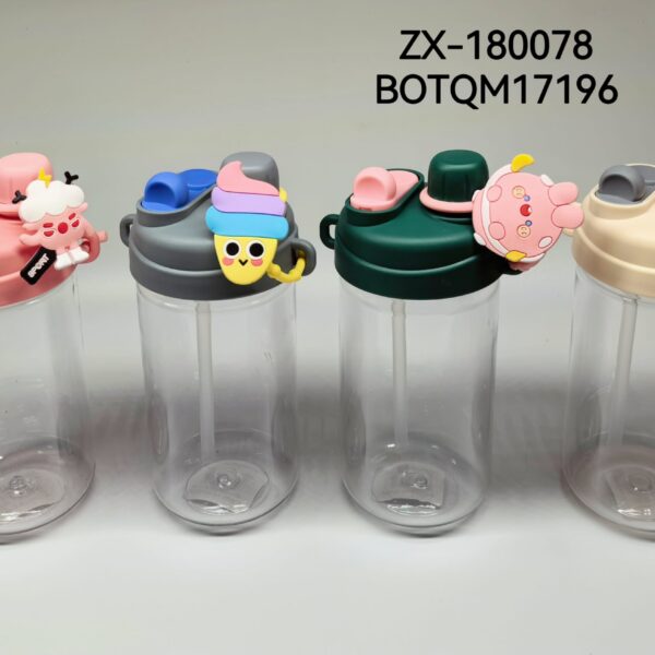 BOTELLA 750ML TRANSPARENTE CON DETALLE ZX-180078