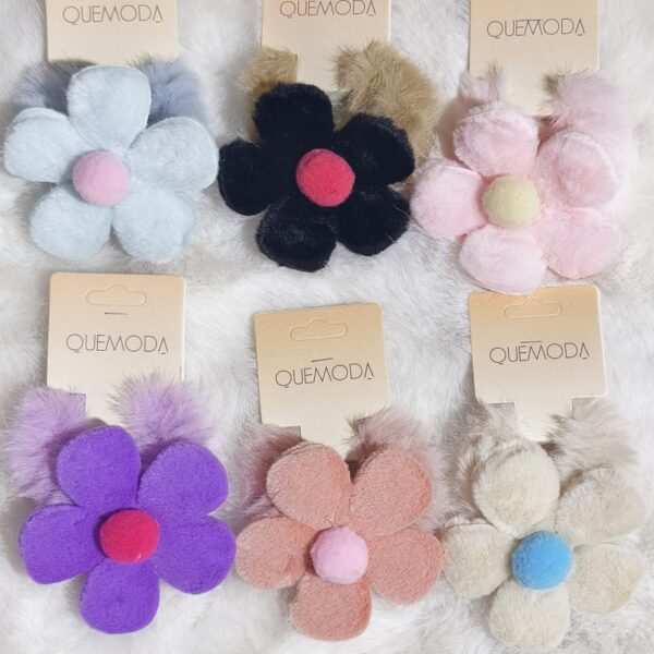 COLITA DE PELO DE PELUCHE CON FLOR JC3731-7-1200
