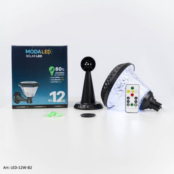 APLIQUE LED SOLAR RGB LED-12W-B2