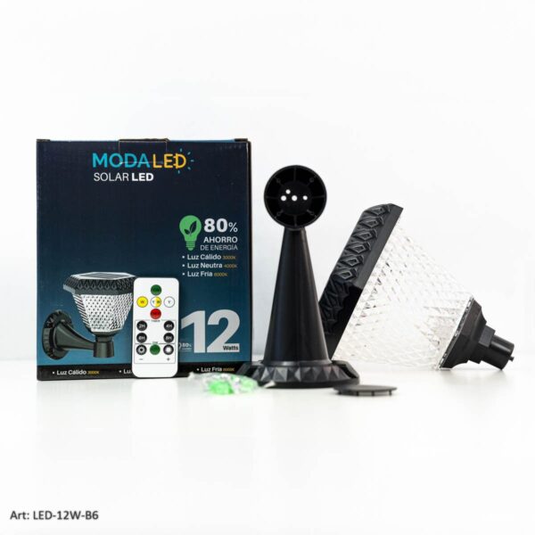 APLIQUE LED SOLAR RGB LED-12W-B6