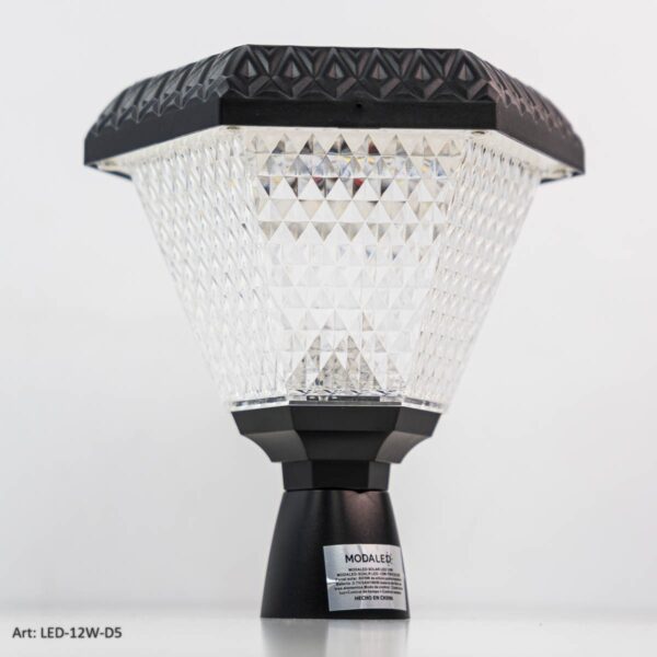 LUZ LED SOLAR (HEXAGONAL) PARA EXTERIOR CON ESTACA (CÁLIDA/FRÍA) LED-12W-D5