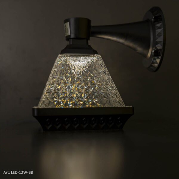 APLIQUE LUZ LED SOLAR (CUADRADA) PARA EXTERIOR CON ESTACA (CÁLIDA/FRÍA/RGB) LED-12W-B8-10