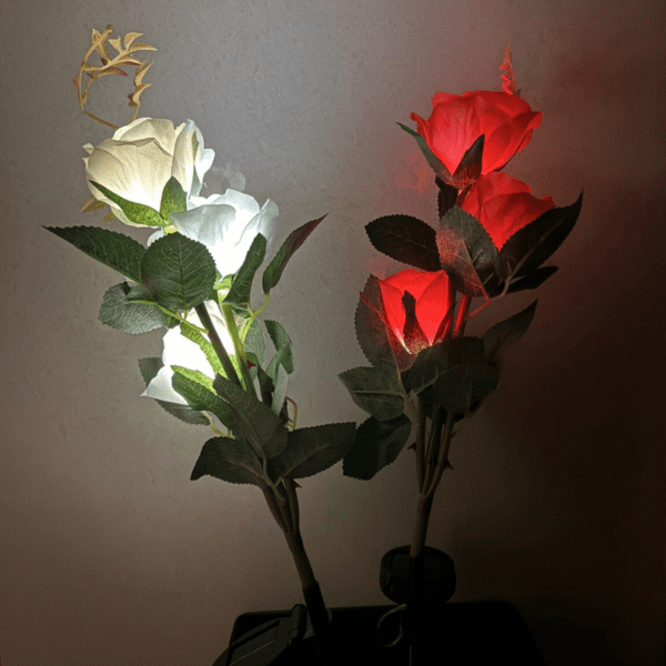 FLORES CON LUZ SOLAR PARA JARDIN X 2 PCS YHD2523