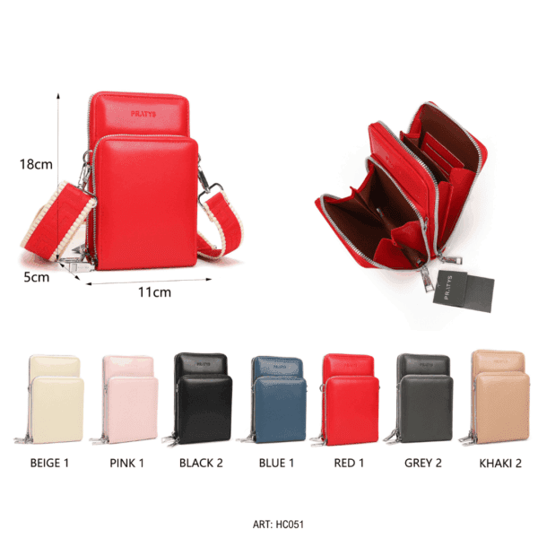 CARTERITA PRATYS PORTA CELULAR SIMIL CUERO HC051