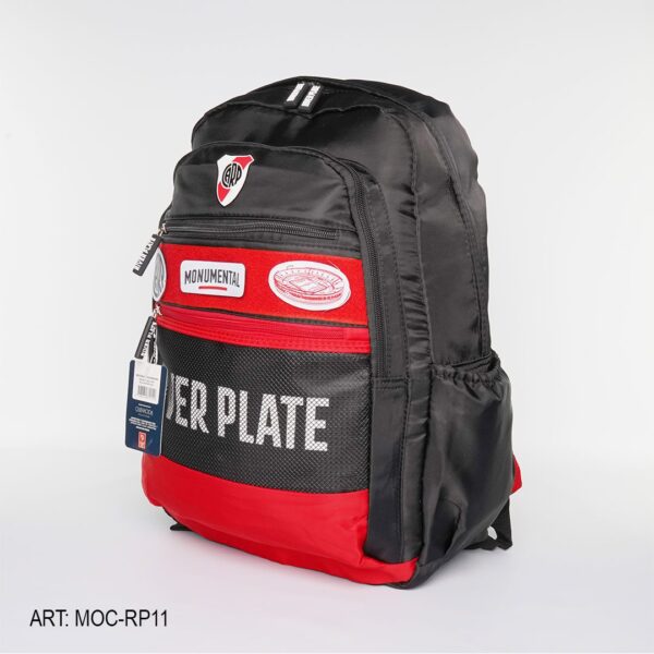 MOCHILA RIVER PLATE CON PARCHES MOC-RP11