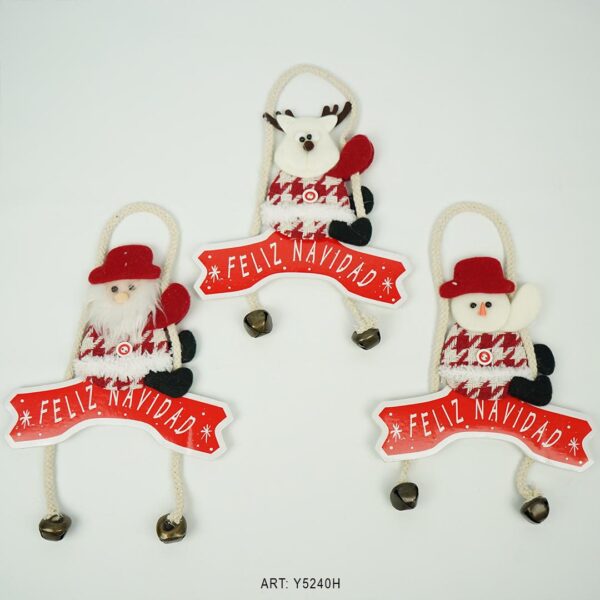 ADORNO NAVIDEÑO PARA COLGAR CON CASCABEL YF23455-480