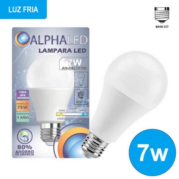 Lampara Led 7W Fria BULB-7W-6500K LEDAP10719
