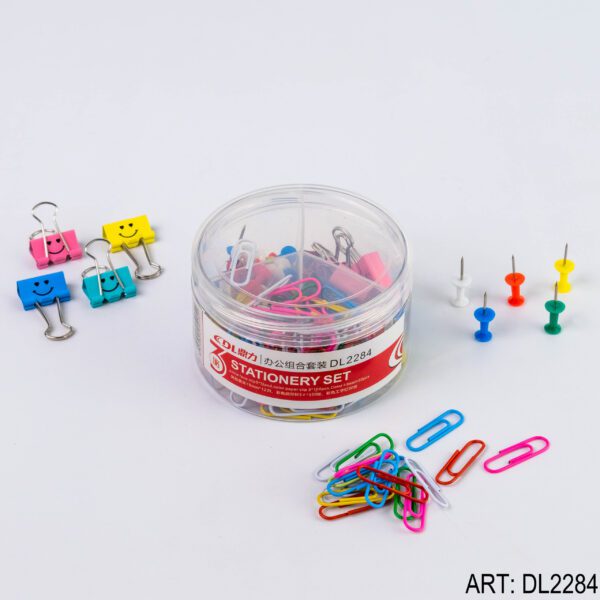 Juego De Broches, Chinches Y Clips Con Caja DL2284