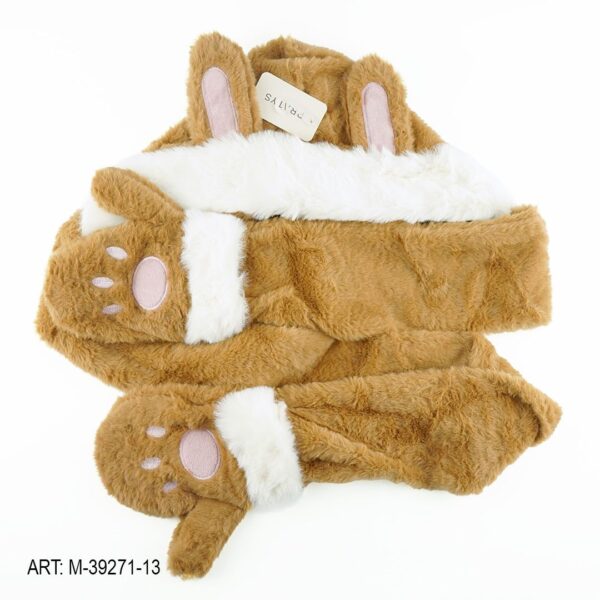 GORRO BUFANDA DE PELUCHE M-39271-13